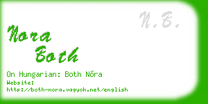 nora both business card